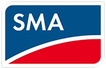 Logo SMA en rectangle arrondi bleu et rouge. Le nom 'SMA' est écrit en blanc sur fond bleu, avec une bande rouge courbée en dessous.